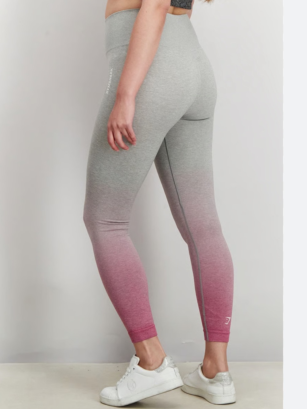 Gymshark Grey to Pink Ombre High-Waisted Leggings